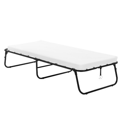 BestMassage Guest Folding Bed Single Bed Camping for Living Room Bedroom Hotel, White