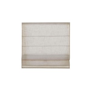Gracie Mills Eulalie Cordless Lightweight Linen Blend Roman Shade - 1 of 4