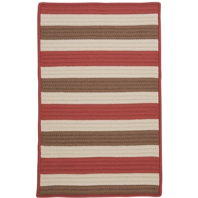 Colonial Mills Stripe It - Terracotta 4 ft.x6 ft. Rectangle Rug Indoor/Outdoor 100% Polypropylene