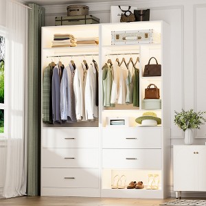 Aheaplus 48" Closet System with 5 Wood Drawers - 1 of 4