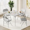 coucheta 37'' Portable Folding Upholstery Table with Collapsible Legs for 4 People, Multi-Functional Dining Table for Picnic, Party, Camping, Office - 3 of 4