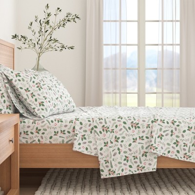 100% Cotton Holiday Flannel Sheet Set - Great Bay Home