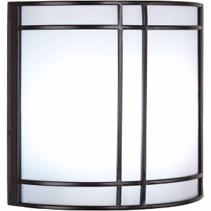 Possini Euro Design Possini Euro 11" Wide Textured Slate Frame White Acrylic Wall Sconce - 1 of 1