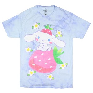 Sanrio Cinnamoroll Womens Strawberry Glitter Adult Short Sleeve T-Shirt - 1 of 4