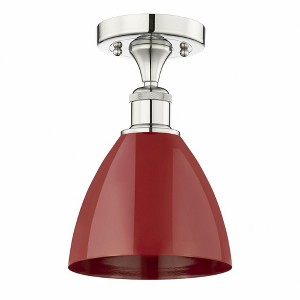 Plymouth Dome - 1 Light Semi-Flush Mount In Industrial Style-11.25 Inches Tall and 7.5 Inches Wide - 1 of 1