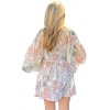 Women's Floral Printed String Waist Duster - KORI - 3 of 4
