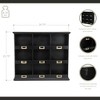 Cheung's Cheungs Dael Wooden 9 Cubby Wall Shelf - Black FP-4120BK - 2 of 4