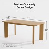 Wooakway 30" H Gracefully Curved Table 500lb Heavy Duty Capacity Dining Table for Sophisticated Spaces (Black/Walnut/Natural) - 4 of 4