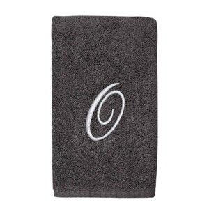 Avanti  Granite with Silver Script Monogram Bath Towel Letter   O - 1 of 3