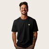 Dalix Cappuccino Embroidered Cotton Relaxed Boxy Fit Short Sleeve Crewneck Tee Shirt Mens - image 3 of 4