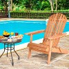 Tangkula Folding Adirondack Chair Weather Resistant Outdoor Chair Eucalyptus Wood Adirondack Lounger Chair for Patio - 4 of 4