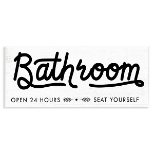Stupell Industries Seat Yourself Bathroom Sign Wall Plaque Art - 1 of 4