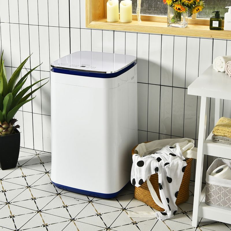 Costway 7.7 lbs Compact Full Automatic Washing Machine W/Heating Function Pump, 3 of 11