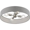 Livex Lighting Elmhurst 4 - Light Semi-Flush Mount in  Brushed Nickel/Shiny White - 3 of 4