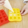 JDICTION 3 Pack Candy Chocolate Molds, Silicone Ice Cube Molds for Cake Jelly Gummy, Heart Star Square Round Shapes - 4 of 4