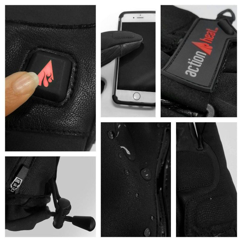 ActionHeat 5V Battery Heated  Men&#39;s Premium Gloves - Black M, 5 of 11