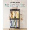 SONGMICS Garment Rack, Heavy-Duty Rolling Clothes Rack, Portable Closet Rack, 29.5-Inch Wide Clothing Rack on Wheels, Ink Black - 2 of 4