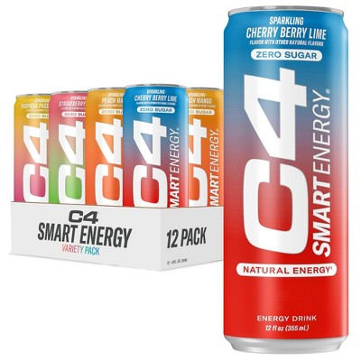Cellucor C4 Smart Energy Drinks, Variety Pack - 12 Fl Oz (Pack of 12)