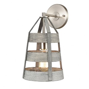 Elk Home Brigantine 1 - Light Wall Light in  Weathered Driftwood - 1 of 3