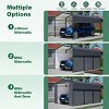 10x15 FT Metal Carport with Waterproof Cover, Galvanized Steel Carport for Cars or Boats, Outdoor Car Shelter with Enclosed Tarp-Koiai - 3 of 4