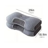 PDTEND 3D Knitted Cotton Cervical Pillow Set of 2 with Slow-Rebound Memory Foam, Breathable Washable Cover - 3 of 4