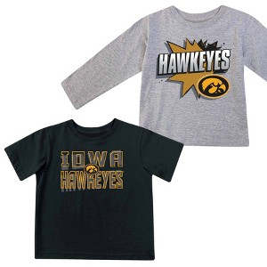 NCAA Iowa Hawkeyes Toddler Boys' 2pk T-Shirt - 1 of 3