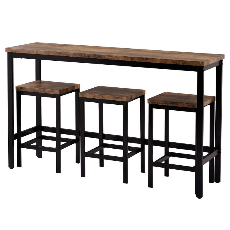 Counter Height Extra Long Dining Table Set with 3 Stools-ModernLuxe, 5 of 11