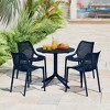 WestinTrends Playa 5-Piece Modern Round Patio Dining Table Set with Stackable Patio Dining Chairs - 2 of 4