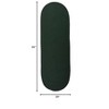 Colonial Mills Reversible Flat-Braid (Oval) Runner Braided Runner, Hunter Green 2'4"x8', Oval Shape - 2 of 3