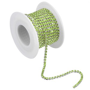 Unique Bargains DIY Bag Clothing Decoration Crystal Rhinestone Sew on Close Claw Chain Trim - 1 of 4