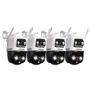 AI POWERED Guard Pro 3K PLUS Dual Lens PTZ Wi-Fi 6 Plug-in Security Camera, 4 Pack - 1 of 4