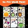 Joyfy 36 PCS Halloween Make-a-face Sticker, Pumpkin Decorating Stickers with Vampire Witch Frankenstein Ghost for Kids Party Favor Craft Supplies - 2 of 4