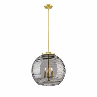 Athens Deco Swirl - 3 Light Pendant In Industrial Style-19.5 Inches Tall and 17.88 Inches Wide