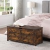KWPZQEB Storage Chest, Storage Bench with Safety Hinges, Farmhouse Wooden Storage Trunk for Entryway, Bedroom, Living Room, Easy Assembly - 2 of 4