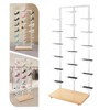 YIYIBYUS Free-Standing Shoe Rack, Retail Boutique Shoe Display Shelf, White - 3 of 4
