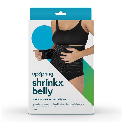 UpSpring Shrinkx Belly Postpartum Belly Wrap with Charcoal Infused Fabric - L/XL