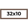 PosterPalooza | 32x10 Wide Barnwood Picture Frame, UV Acrylic, 6 Finishes - Grey, Brown, White, and Black - 2 of 4