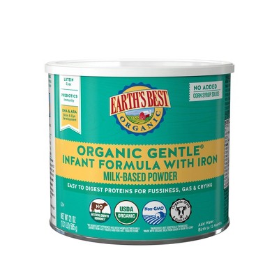 Earth's Best Organic Gentle Infant Formula with Iron Powder - 21oz