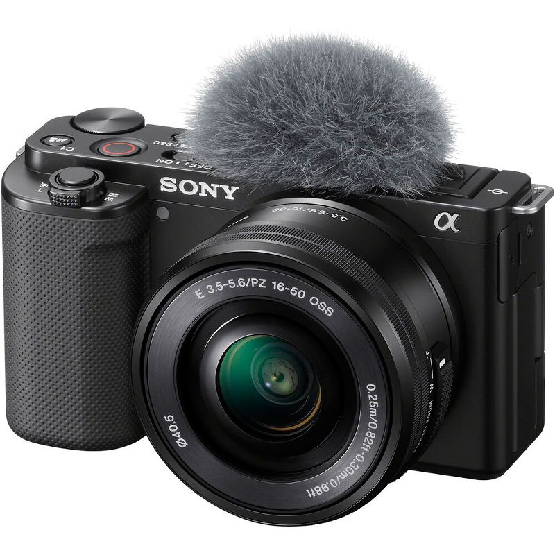 Sony ZV-E10 Mirrorless Camera w/ 16-50mm Lens (Black) + 64GB Card + Flex Tripod, 2 of 5