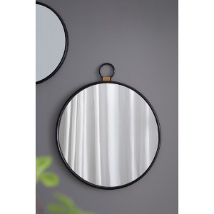 24inx 27in Wall Mirror with Black Frame, Contemporary Minimalist Accent Mirror for Living Room, Foyer, Entryway, Bedroom - 1 of 1