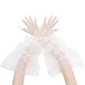 INSPIRE CHIC Women's Extra Long Flared Cuffs Sheer Gloves - 1 of 4