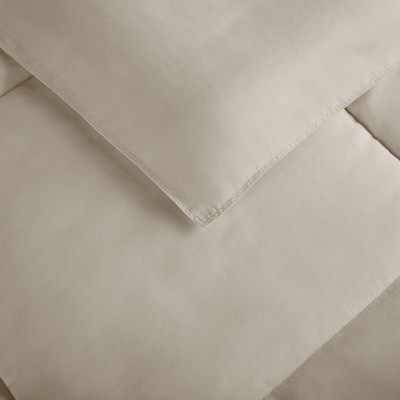 Twin XL Khaki Microfiber Comforter and Sham Set