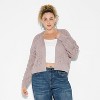 Women's Long Sleeve Shawl Collar Open Work Cardigan - Wild Fable™ - 2 of 3