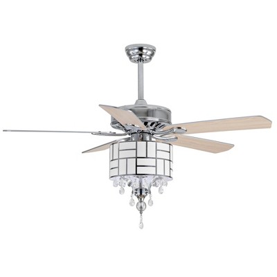 Fint Ceiling Light Fan - Chrome - Safavieh