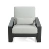 Outdoor Patio Accent Chair with Cushions and Comfortable Backrest, Aluminum Garden Armchair for Balcony or Backyard-The Pop Home - 4 of 4