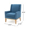GDFStudio Glasgow Modern Fabric Upholstered Club Chair with Rubberwood Leg - 4 of 4
