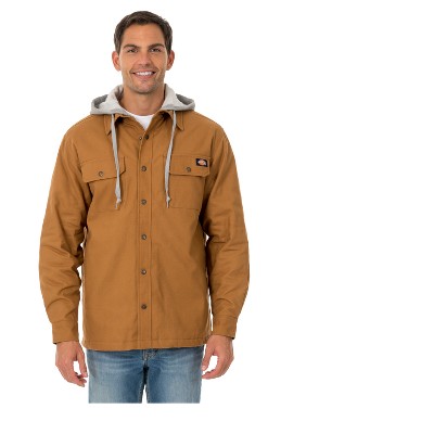 mens brown hooded jacket