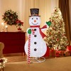 Costway 5 FT Pre-lit Christmas Snowman Pop-up Xmas Holiday Decoration with 180 LED Lights - 2 of 4