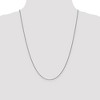 Black Bow Jewelry 1mm, 14k White Gold, Solid Diamond Cut Spiga Chain Necklace - 2 of 4