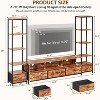 TV Stand for 70 Inch TVs with 5-Section Organizer, Modern Media Console with Fabric Drawers and Display Shelves, Multi-Functional Hub for Living Room - 2 of 4